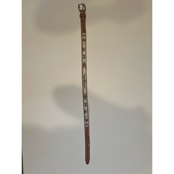 Accessories - Native Beaded Leather Belt
